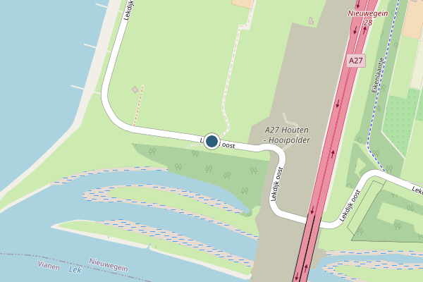 Politie-melding op Lekdijk Oost, Nieuwegein op 12 juli, kaart-overzicht