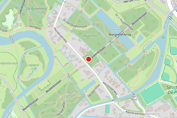Brandweer-melding op Beukenboslaan, Vleuten op 13 juli, kaart-overzicht