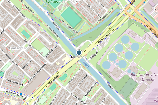 Politie-melding op Zandpad, Utrecht op 13 juli, kaart-overzicht