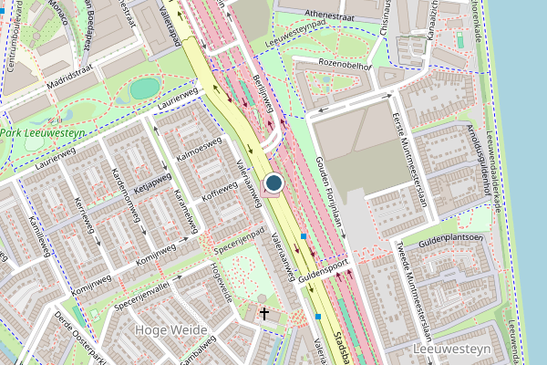 Politie-melding op Stadsbaan, Leidsche Rijn op 13 juli, kaart-overzicht