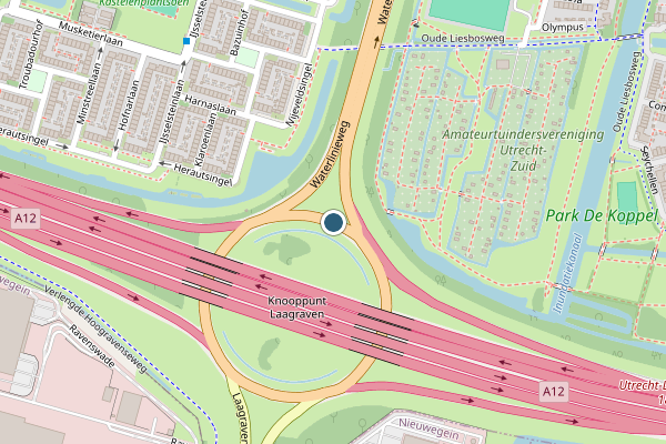 Politie-melding op Utrecht op 14 juli, kaart-overzicht