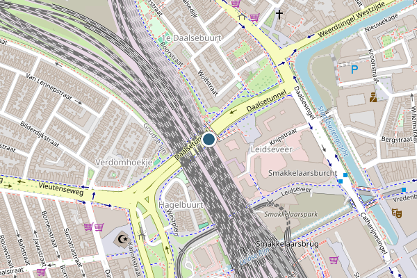 Politie-melding op Daalsetunnel, Utrecht op 15 juli, kaart-overzicht