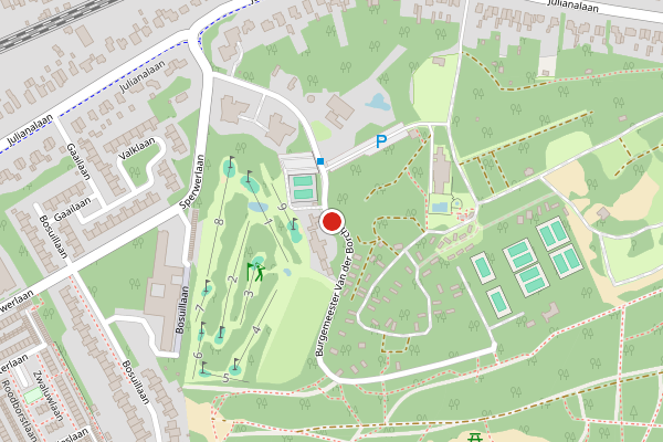Brandweer-melding op Burgemeester Van der Borchlaan, Bilthoven op 14 juli, kaart-overzicht