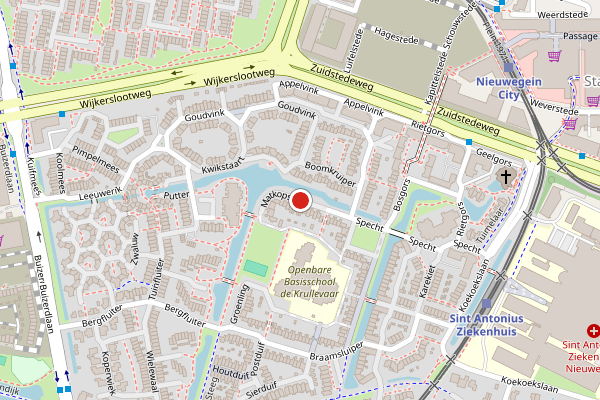 Brandweer-melding op Matkopsingel, Nieuwegein op 15 juli, kaart-overzicht