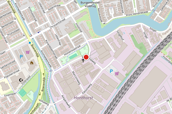 Brandweer-melding op Industrieweg, Woerden op 16 juli, kaart-overzicht