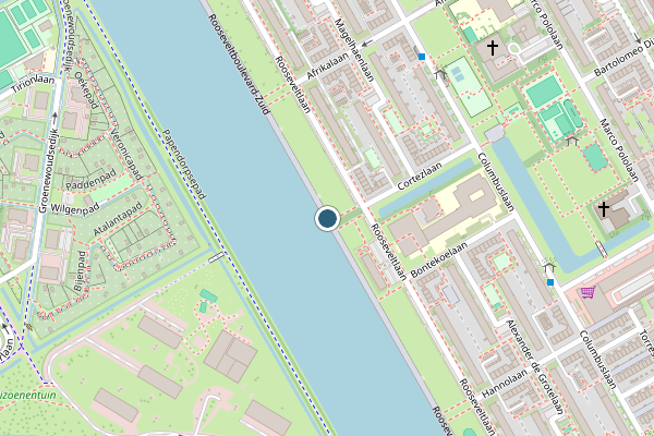 Politie-melding op Rooseveltboulevard- Zuid, Utrecht op 16 juli, kaart-overzicht