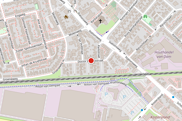 Brandweer-melding op Dr Breveestraat, Bunnik op 17 juli, kaart-overzicht