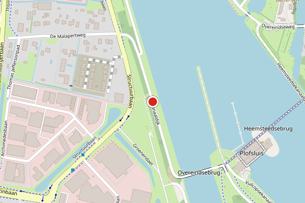 Brandweer-melding op Lekkanaaldijk, Nieuwegein op 17 juli, kaart-overzicht