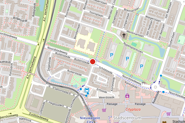 Brandweer-melding op Noordstedeweg, Nieuwegein op 17 juli, kaart-overzicht