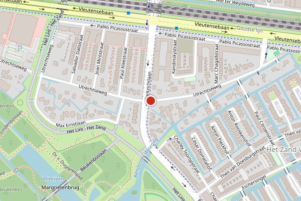 Brandweer-melding op Utrechtseweg, Utrecht op 18 juli, kaart-overzicht