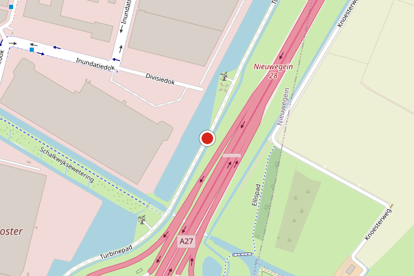 Brandweer-melding op Turbinepad, Nieuwegein op 19 juli, kaart-overzicht