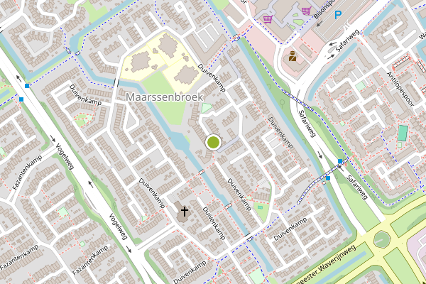 Ambulance-melding op Duivenkamp, Maarssen op 19 juli, kaart-overzicht