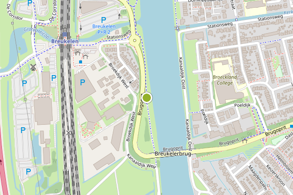 Ambulance-melding op kanaaldijk west, Breukelen op 19 juli, kaart-overzicht