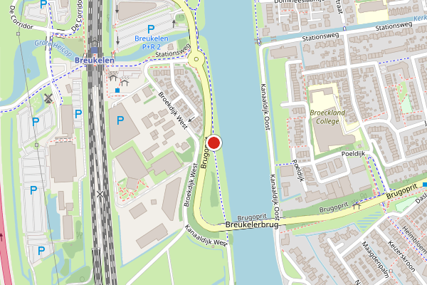 Brandweer-melding op Kanaaldijk West, Breukelen op 19 juli, kaart-overzicht