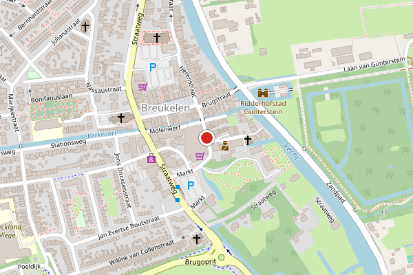 Brandweer-melding op Dannestraat, Breukelen op 20 juli, kaart-overzicht