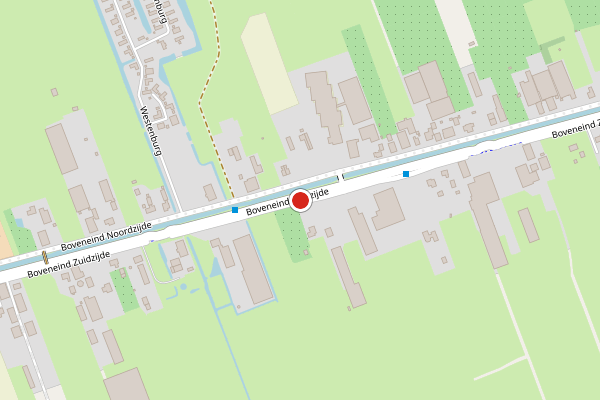 Brandweer-melding op Boveneind ZZ, Benschop op 20 juli, kaart-overzicht