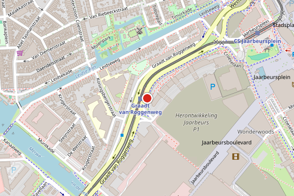 Brandweer-melding op Graadt van Roggenweg, Utrecht op 21 juli, kaart-overzicht