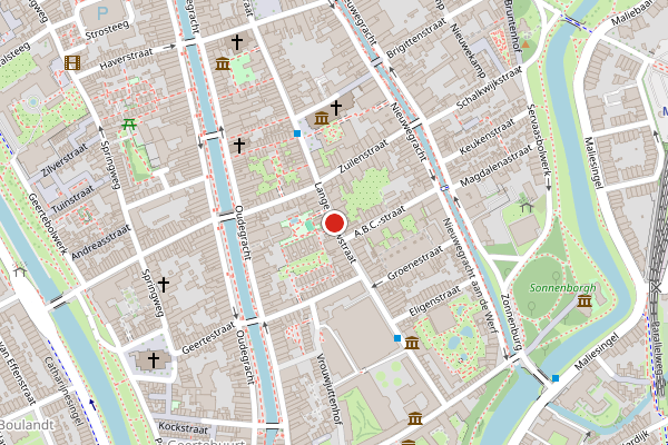 Brandweer-melding op Lange Nieuwstraat, Utrecht op 21 juli, kaart-overzicht