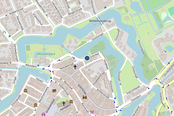 Politie-melding op Torenwal, Woerden op 21 juli, kaart-overzicht