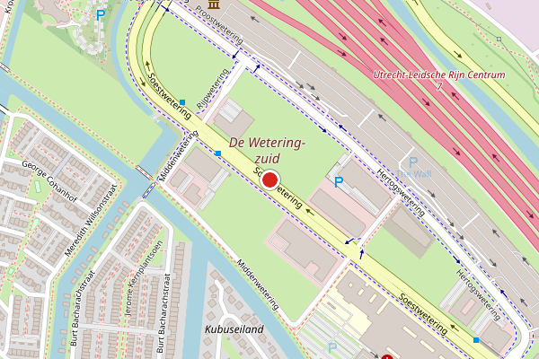 Brandweer-melding op Soestwetering, Utrecht op 21 juli, kaart-overzicht