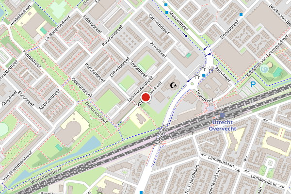 Brandweer-melding op Winterboeidreef, Utrecht op 22 juli, kaart-overzicht