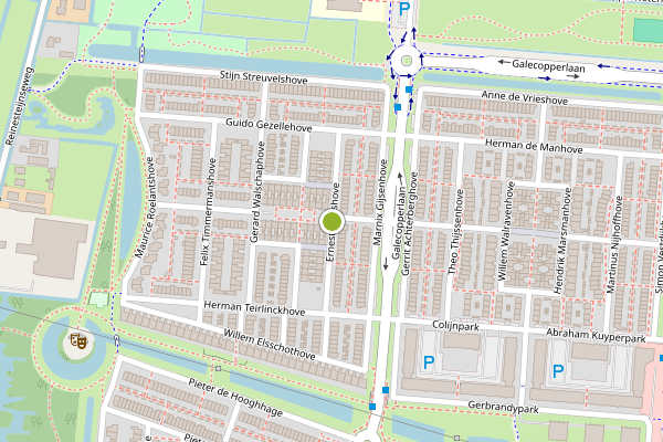 Ambulance-melding op Ernest Claeshove, Nieuwegein op 22 juli, kaart-overzicht