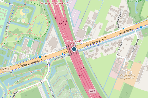 Politie-melding op De Bilt op 22 juli, kaart-overzicht