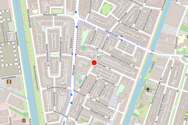 Brandweer-melding op Maasstraat, Utrecht op 23 juli, kaart-overzicht