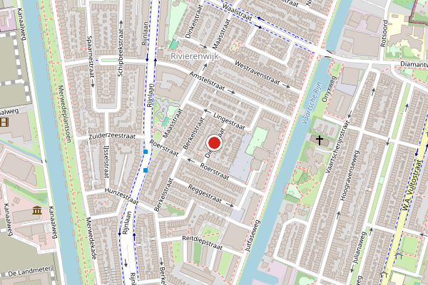 Brandweer-melding op Diezestraat, Utrecht op 23 juli, kaart-overzicht