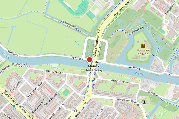 Brandweer-melding op Vechtdijk, Utrecht op 23 juli, kaart-overzicht