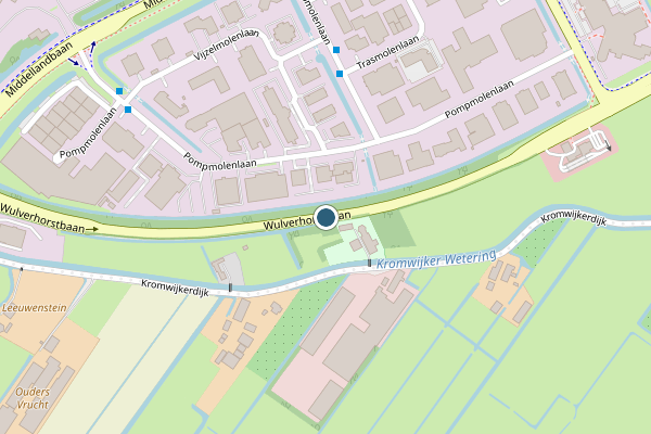 Politie-melding op Wulverhorstbaan, Woerden op 23 juli, kaart-overzicht