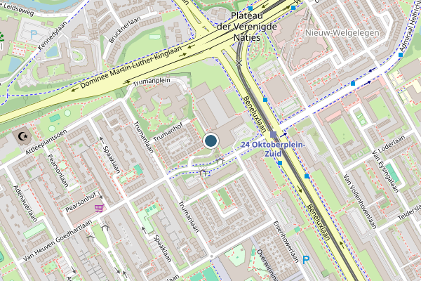 Politie-melding op Van Heuven Goedhartplein, Utrecht op 24 juli, kaart-overzicht