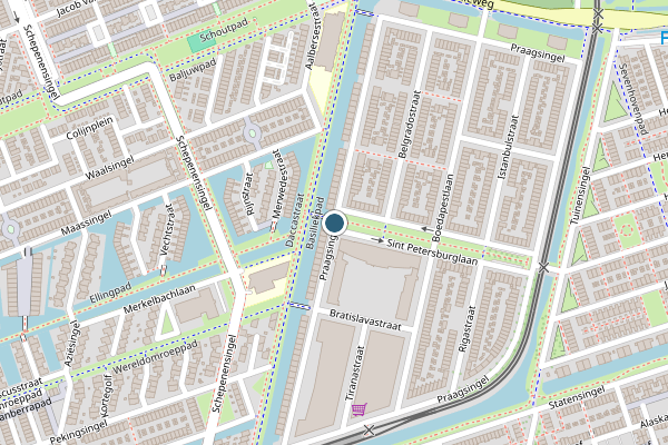 Politie-melding op Praagsingel, IJsselstein op 24 juli, kaart-overzicht