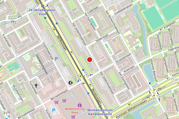 Brandweer-melding op Van Vollenhovenlaan, Utrecht op 25 juli, kaart-overzicht