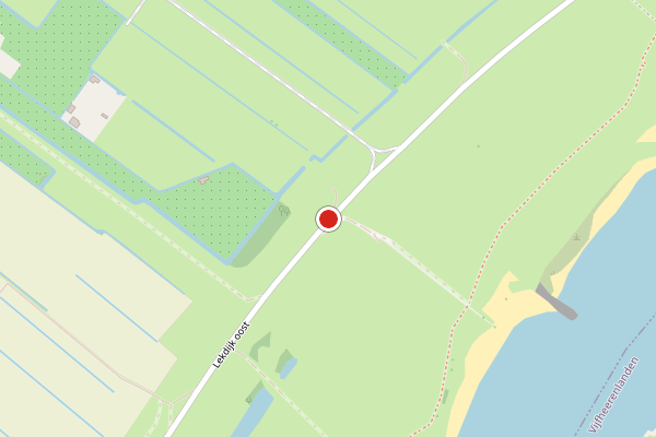 Brandweer-melding op Lekdijk oost, Lopikerkapel op 25 juli, kaart-overzicht