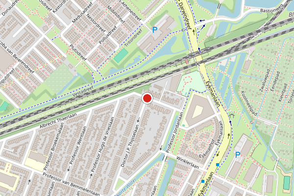 Brandweer-melding op Prof. Dr. Magnuslaan, Utrecht op 25 juli, kaart-overzicht
