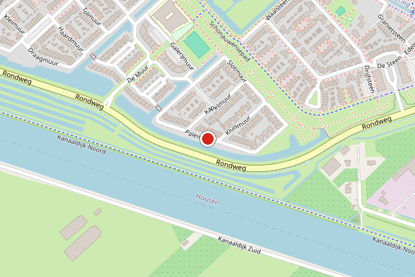 Brandweer-melding op Paleismuur, Houten op 26 juli, kaart-overzicht