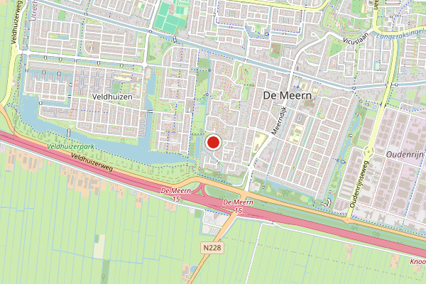 Brandweer-melding op Meentpark, De Meern op 26 juli, kaart-overzicht