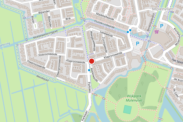 Brandweer-melding op Klaproosweide, Woerden op 27 juli, kaart-overzicht