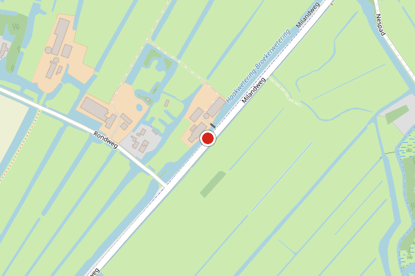 Brandweer-melding op Milandweg, Zegveld op 27 juli, kaart-overzicht