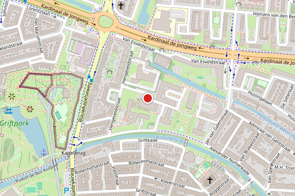 Brandweer-melding op De Blieckstraat, Utrecht op 27 juli, kaart-overzicht