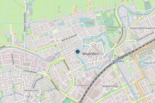 Politie-melding op Woerden op 27 juli, kaart-overzicht