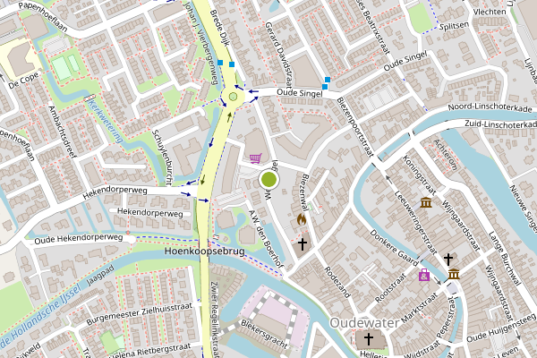 Ambulance-melding op Westsingel, Oudewater op 30 juli, kaart-overzicht