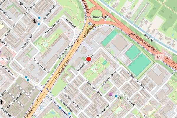 Brandweer-melding op Stroyenborchdreef, Utrecht op 30 juli, kaart-overzicht
