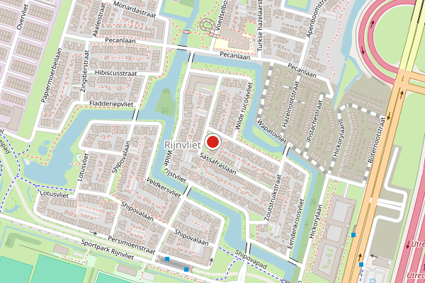 Brandweer-melding op Sassafraslaan, Utrecht op 31 juli, kaart-overzicht