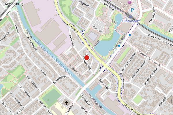 Brandweer-melding op Turfschuit, IJsselstein op 31 juli, kaart-overzicht