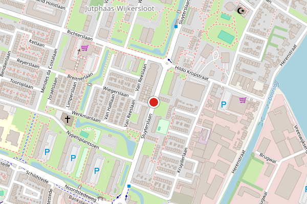 Brandweer-melding op Sluyterslaan, Nieuwegein op 31 juli, kaart-overzicht