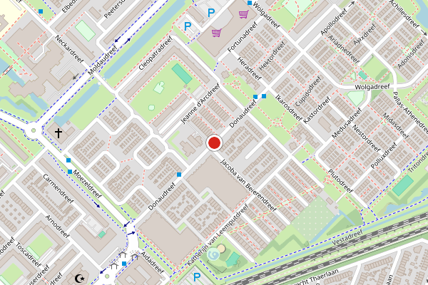 Brandweer-melding op Donaudreef, Utrecht op 2 augustus, kaart-overzicht