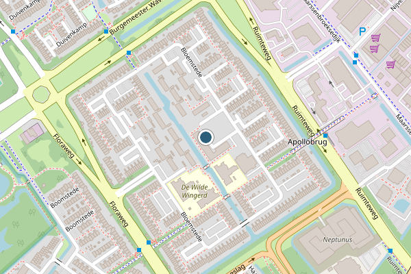 Politie-melding op Bloemstede, Maarssen op 3 augustus, kaart-overzicht