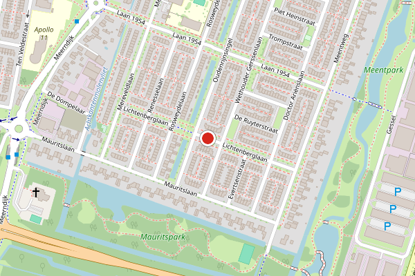 Brandweer-melding op Lichtenberglaan, De Meern op 3 augustus, kaart-overzicht
